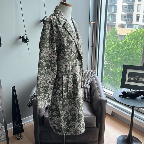 New Robert Rodriguez Floral Embroidered Car Coat Size 0 - Picture 8 of 13